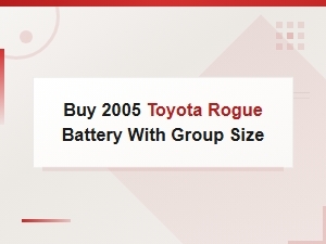 Buy 2005 Toyota Rogue Battery by Group Size - Find the Right Fit